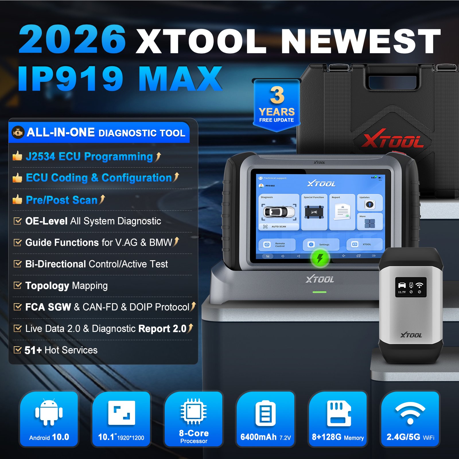 EU Warehouse XTOOL IP919MAX J2 - Car Diagnostic Tool review and price